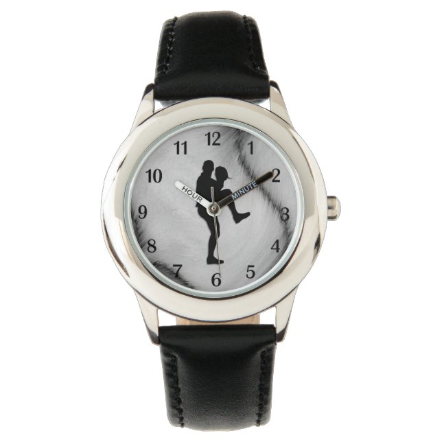 Baseball Player Pitcher Windup Watch (Front)
