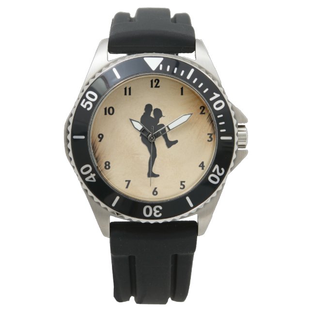 Baseball Player Pitcher Windup Watch (Front)