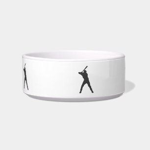 Baseball player silhouette bowl