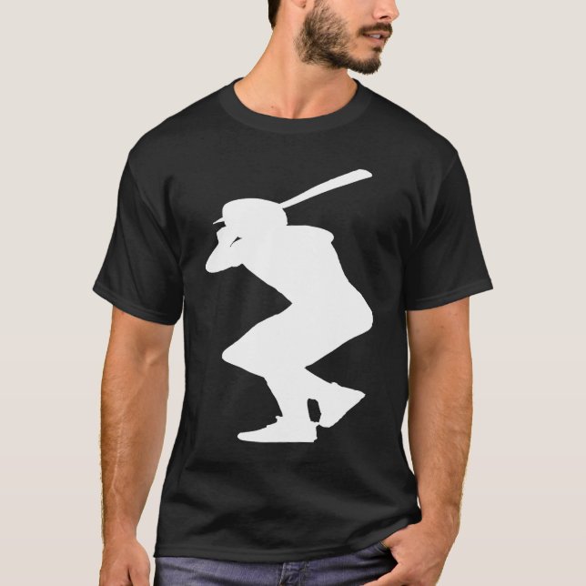 Baseball Player Silhouette T-Shirt (Front)