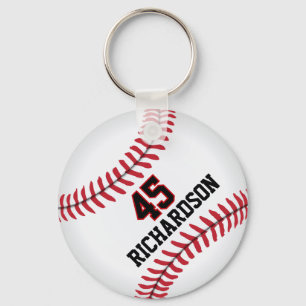 Baseball Player Sport Key Ring