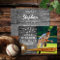 Baseball Player Sports Rustic Photo Graduation