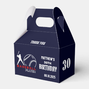 Baseball Player, Team, Birthday Favour Box