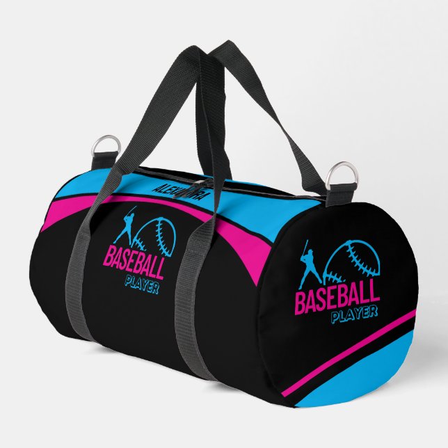 Baseball Player, Team, Birthday Gift    Duffle Bag (Left Corner)