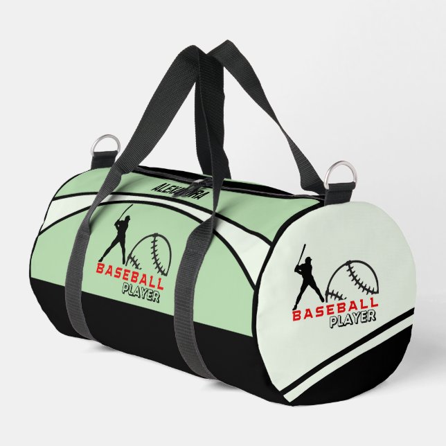 Baseball Player, Team, Birthday Gift    Duffle Bag (Left Corner)