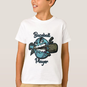 Baseball player trucker hat keychain bottle opener T-Shirt