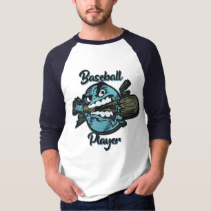 Baseball player trucker hat keychain bottle opener T-Shirt
