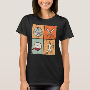 Baseball Player Vintage Softball Game T-Shirt