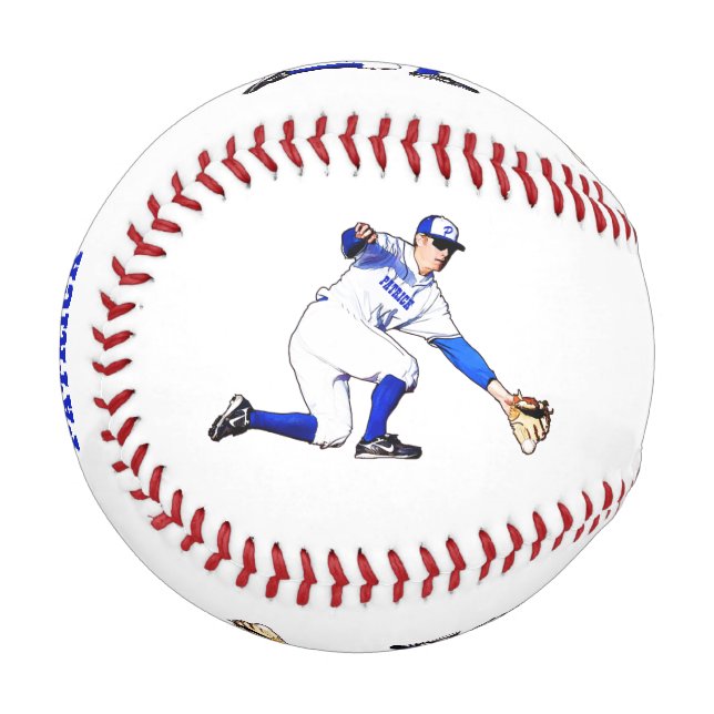 Baseball Player With Your Name Or Monogram (Front Left)