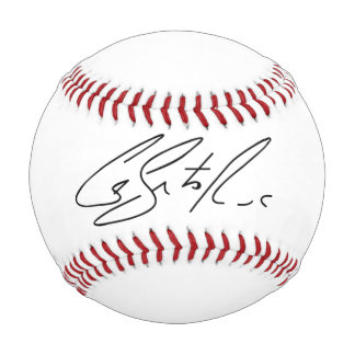 Baseball players autographed ball collectors item