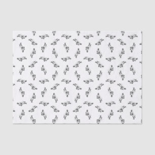 Baseball Players Pattern CUSTOM BACKGROUND COLOR Tissue Paper