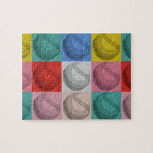 Baseball Pop Art - Popular Sports Jigsaw Puzzle