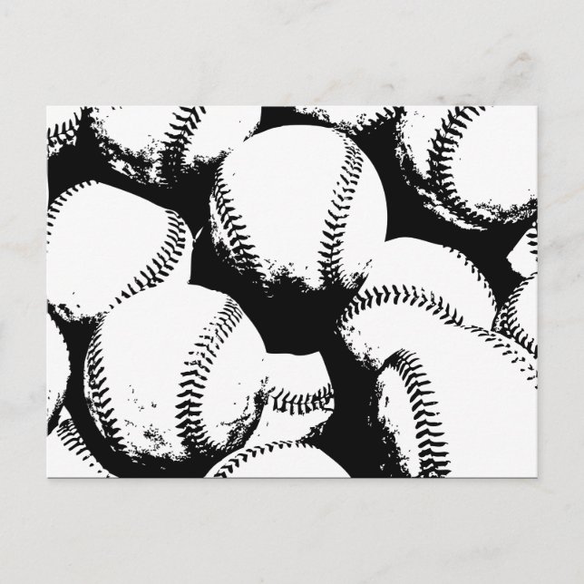 Baseball Pop Art - Sports Baseballs Postcard (Front)