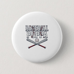 Baseball Poppa Vintage Engraving Shirt Design_1 6 Cm Round Badge
