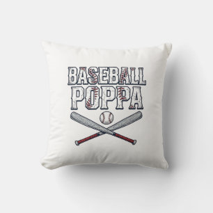 Baseball Poppa Vintage Engraving Shirt Design_1 Cushion