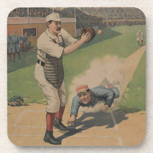 Baseball Poster Beverage Coaster