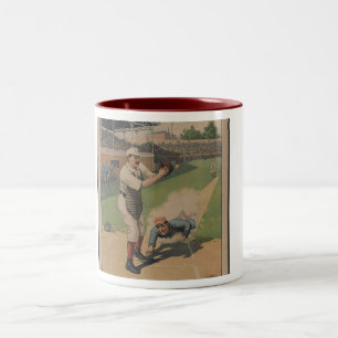 Baseball Poster Two-Tone Coffee Mug