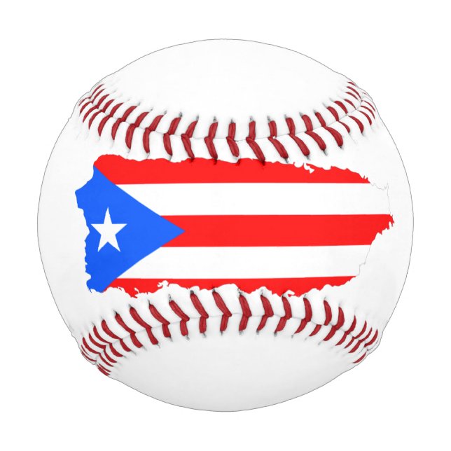 Baseball Puerto Rico Island Customised Ball (Front)
