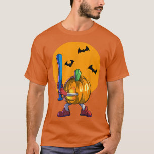 Baseball Pumpkin Halloween Men Boys Baseball Hallo T-Shirt