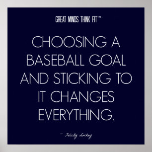 Baseball Quote 3: Goals for Success Poster