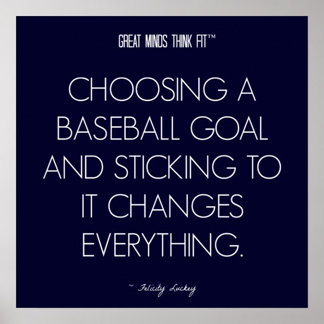 Baseball Quote 3: Goals for Success Poster (Front)