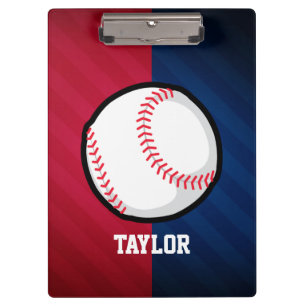 Baseball; Red, White, and Blue Clipboard