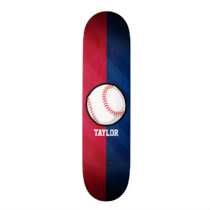 Baseball; Red, White, and Blue Skateboard