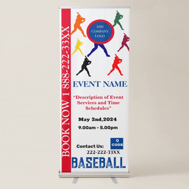 BASEBALL  RETRACTABLE BANNER (Front)