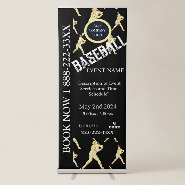 BASEBALL  RETRACTABLE BANNER (Front)