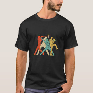 Baseball Retro Vintage Catcher Pitcher Batter Boys T-Shirt