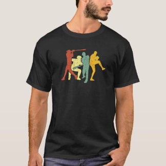 Baseball Retro Vintage Catcher Pitcher Batter Boys T-Shirt