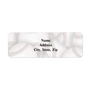 Baseball Return Address Label