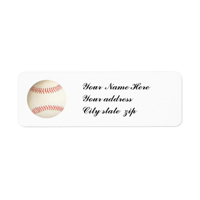 BASEBALL,- RETURN ADDRESS LABELS (Front)