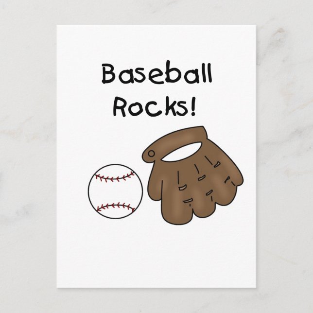 Baseball Rocks T-shirts and Gifts Postcard (Front)