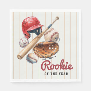 Baseball Rookie Birthday Napkin