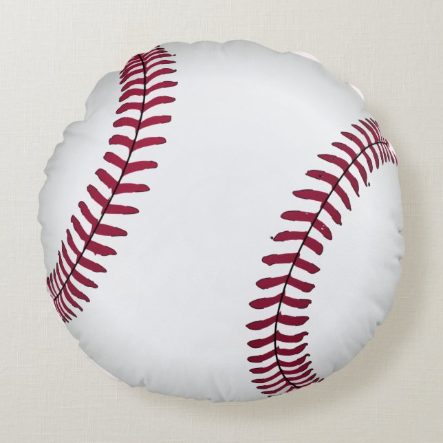 Baseball Round Bed Throw Pillow Boy's Room (Front)