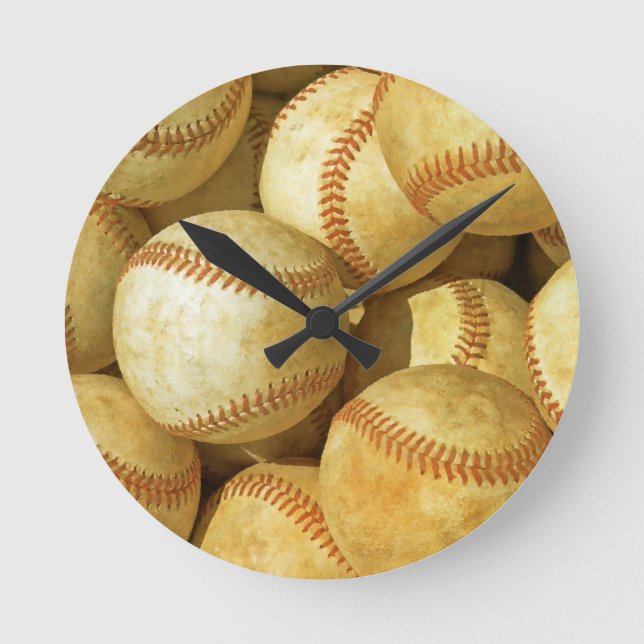 Baseball Round Clock (Front)