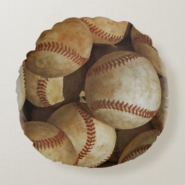 Baseball Round Cushion (Front)