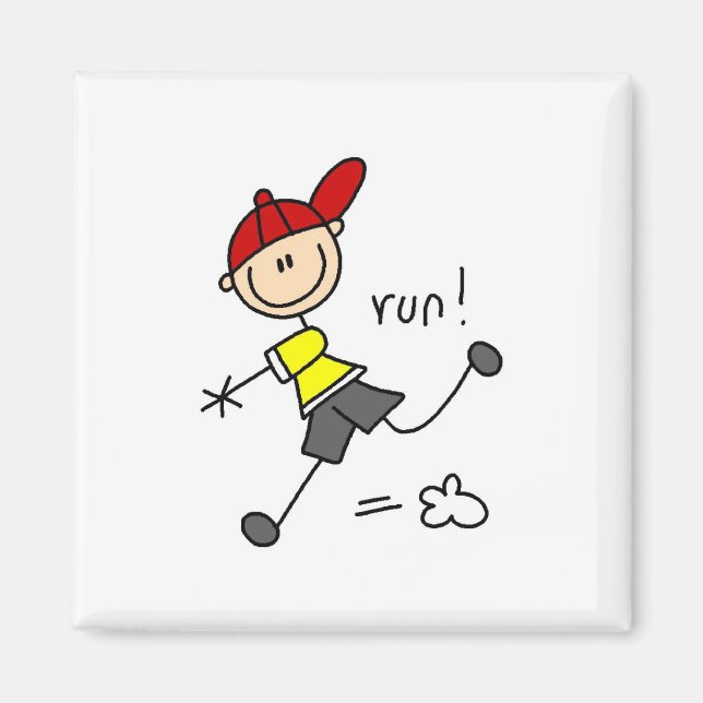 Baseball Run Tshirts and Gifts Magnet (Front)