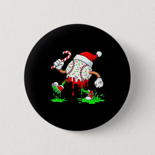 Baseball Santa Hat Christmas Ice Cream Drip Candy  6 Cm Round Badge