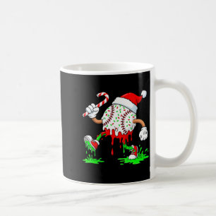Baseball Santa Hat Christmas Ice Cream Drip Candy Coffee Mug