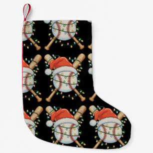 Baseball Santa Hat Christmas Xmas Sports Holiday Small Christmas Stocking