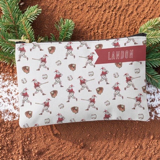 Baseball Santa Personalised Christmas Accessory Pouch (Creator Uploaded)