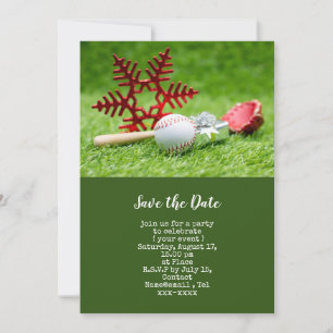 Baseball save the date Christmas Invitation