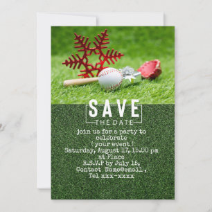 Baseball save the date  for Christmas Party Invitation