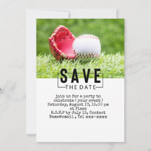 Baseball save the date invitation
