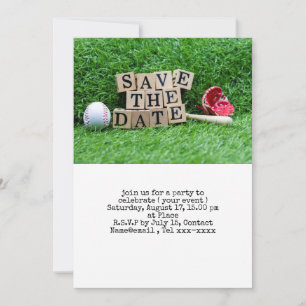 Baseball save the date  invitation