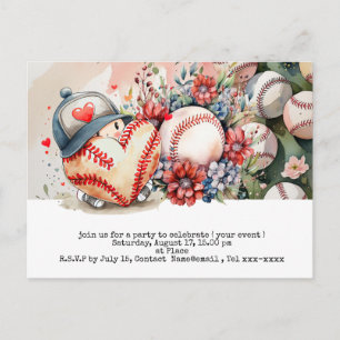 Baseball save the date postcard
