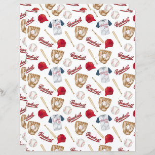Baseball Scrapbook Paper