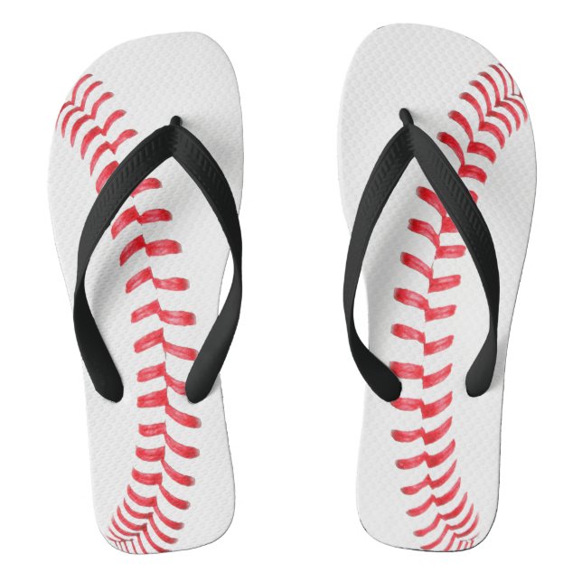 Baseball Seams Flipflop Sandals (Footbed)